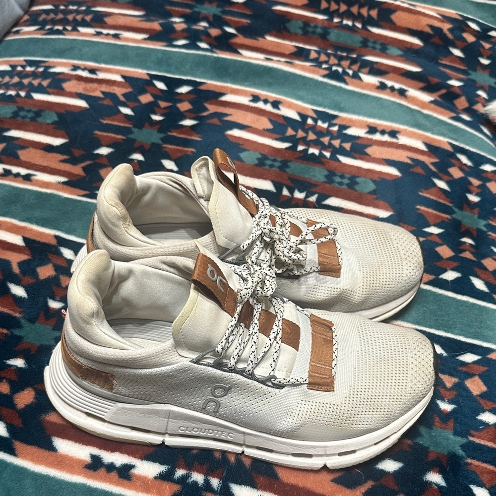 ON Women's Athletic Shoes - White and Tan
